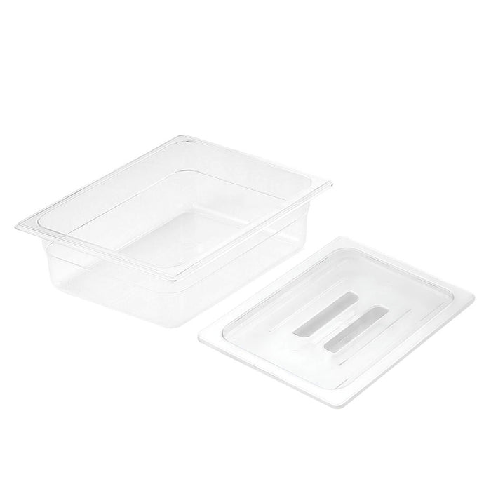 SOGA 150mm Clear Gastronorm GN Pan 1/2 Food Tray Storage with Lid