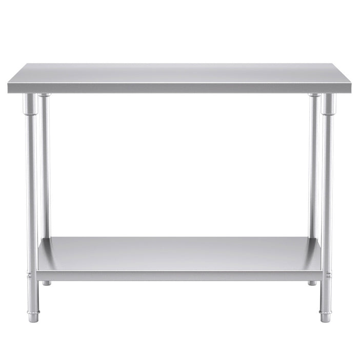 SOGA 120*70*85cm Commercial Catering Kitchen Stainless Steel Prep Work Bench