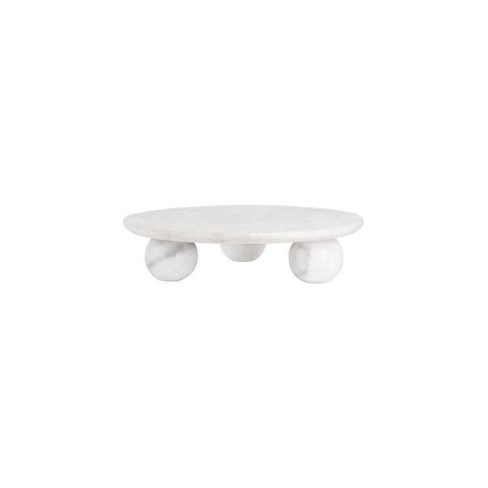 CHEF INOX SERVE ROUND BOARD MARBLE L/BALL FEET 350x100mm
