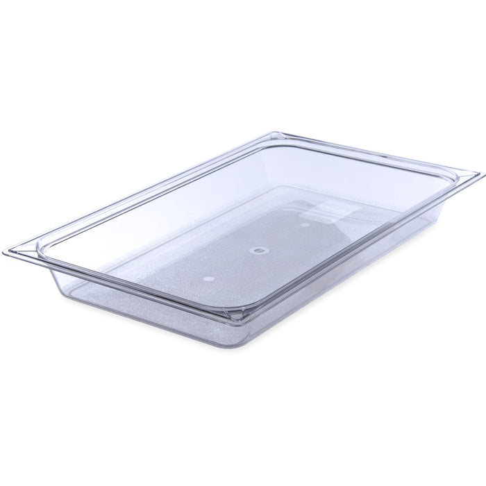 10202B07 Carlisle Clear Polycarbonate Food Pan 24.1L Capacity Capacity 324mm x 537mm x 150mm
