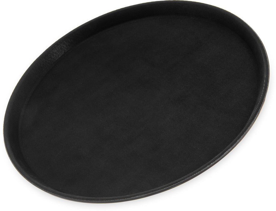 1400GL004 Carlisle GripLite® Round Polypropylene Tray 370mm in Black with rubber liner to prevent slipping - 12 per pack - pack price
