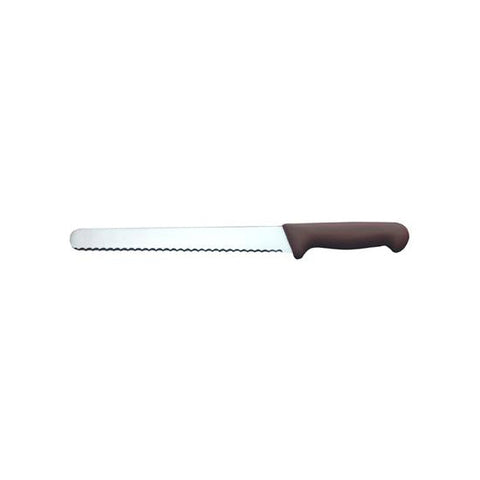 IVO PROFESSIONAL "55000" SERRATED SLICER 250mm BROWN