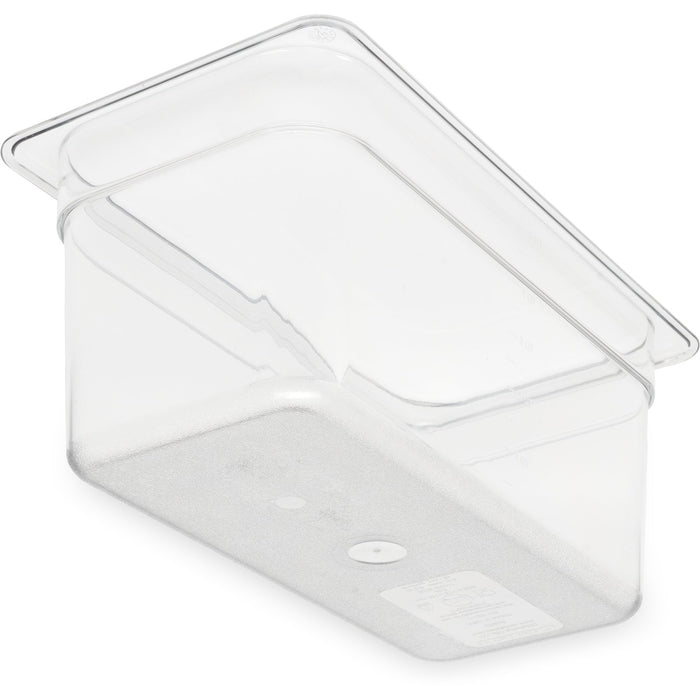 3066207 Carlisle Clear Polycarbonate 1/3 Food Pan 5.3L Capacity 324mm x 175mm x 150mm - Pack of 6 - Pack Price