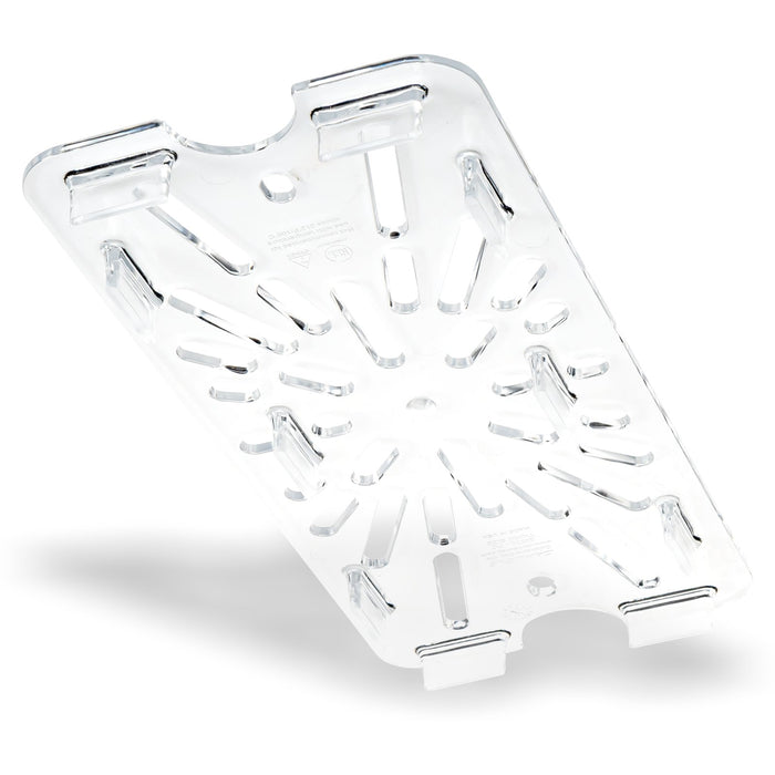 3067007 Carlisle StorPlus Clear Polycarbonate 1/3 Drain Shelf 121mm x 264mm x 15mm - Pack of 6 - Pack Price