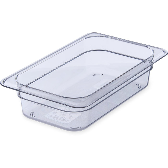 3068007 Carlisle Clear Polycarbonate 1/4 Food Pan 1.8L Capacity 162mm x 264mm x 65mm - Pack of 6 - Pack Price