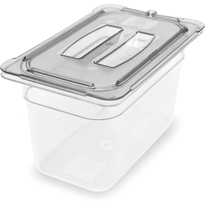 3068207 Carlisle Clear Polycarbonate 1/4 Food Pan 4.3L Capacity 162mm x 264mm x 150mm - Pack of 6 - Pack Price