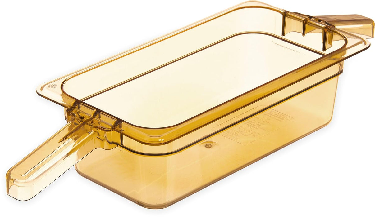 30860HH13-102mm Carlisle Amber StorPlus High Heat Food Pan Double Handled 1/3 Size, 102mm Deep 176mm x 325mm - 12 per pack - Pack Price