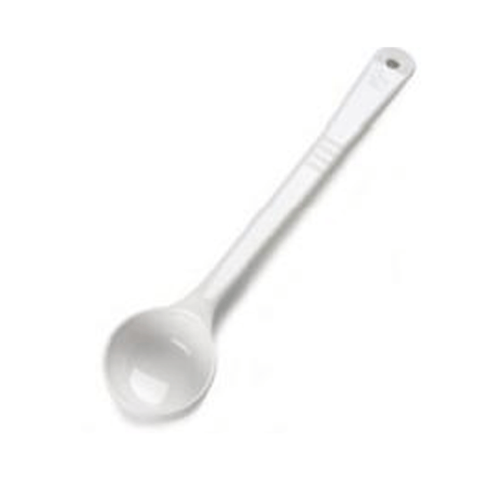 397002 Carlisle Measure Miser White Measuring solid spoon with long handle 90mL Capacity - Pack of 12 - Pack Price