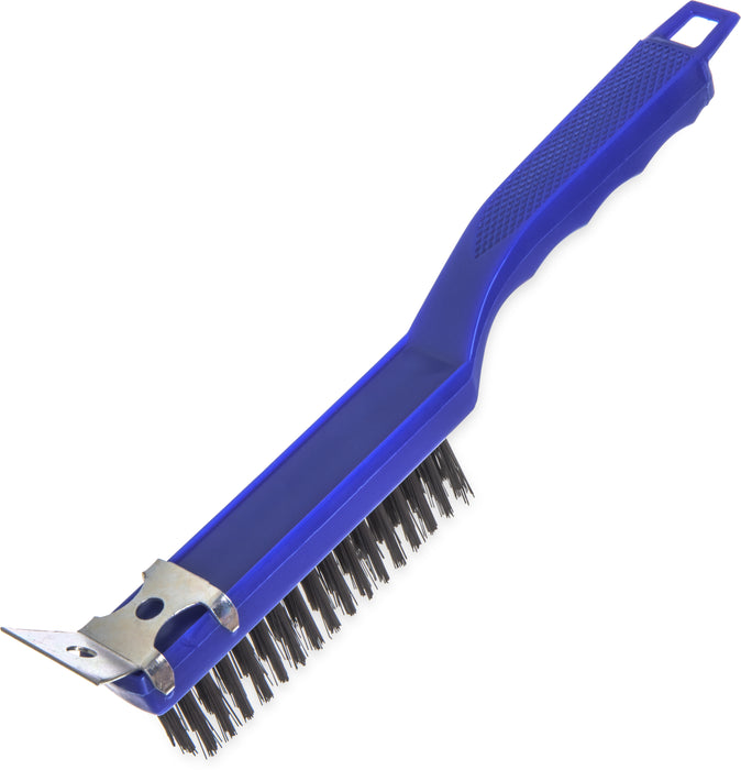 4067100 Carlisle SPARTA® Scratch Brush and Scraper with carbon steel bristles 32mm bristle length & 140mm brush size - Pack of 12 - Pack Price