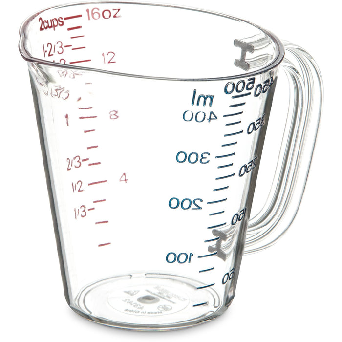 4314207 Carlisle Clear Polycarbonate Measuring Cup 500ml - 6 per pack - pack price