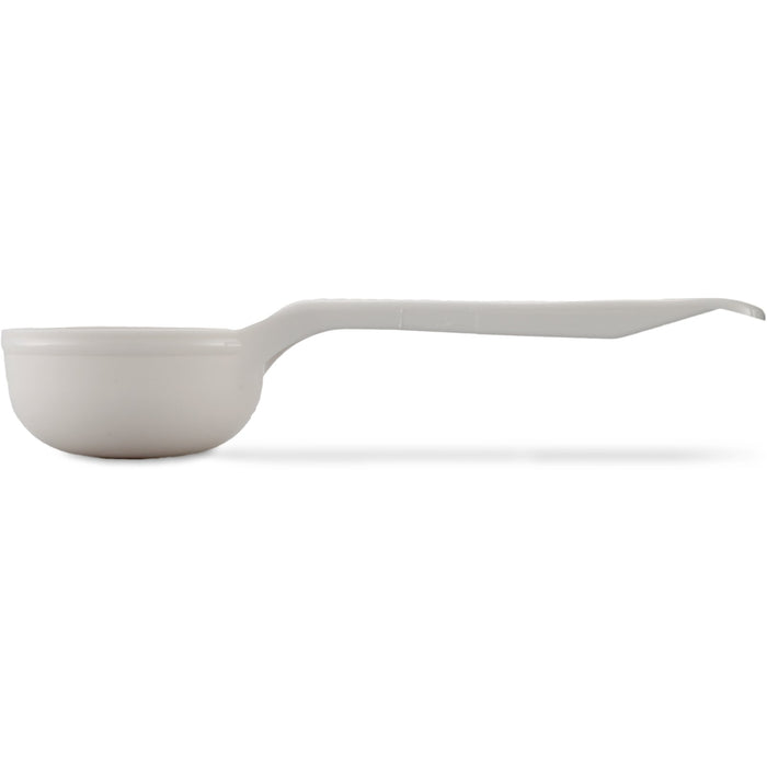 492602 Carlisle Measure Miser White Measuring solid spoon with short handle 90mL Capacity - Pack of 12 - Pack Price