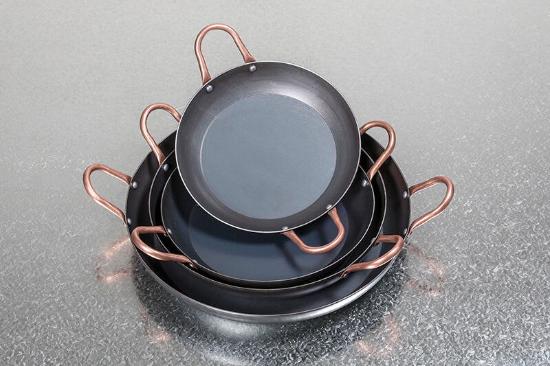 Aussie Cookware 9” Black Steel Paella Pan