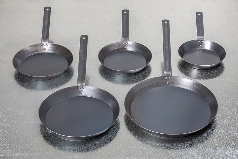 Aussie Cookware 10” Black Steel Omelette / Pasta Pan