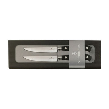 Victorinox Grand Maitre Steak Knife 2 Piece Set, Straight Edge 11cm - Black