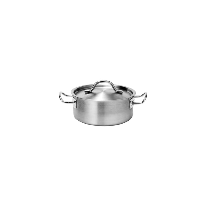 FORCE LOW CASSEROLE w/LID 140x55mm SSTRI-PLY 800ml