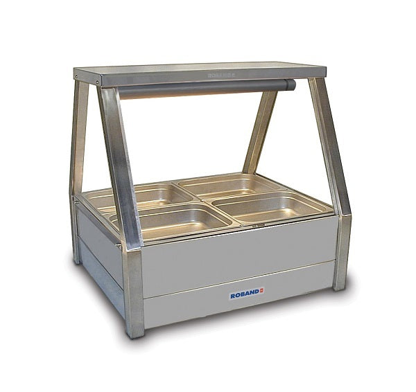 Roband E22 Straight Glass Double Row Hot Food Display
Fits 4 x 1/2 size 65mm | Pans Included With Rear Door
