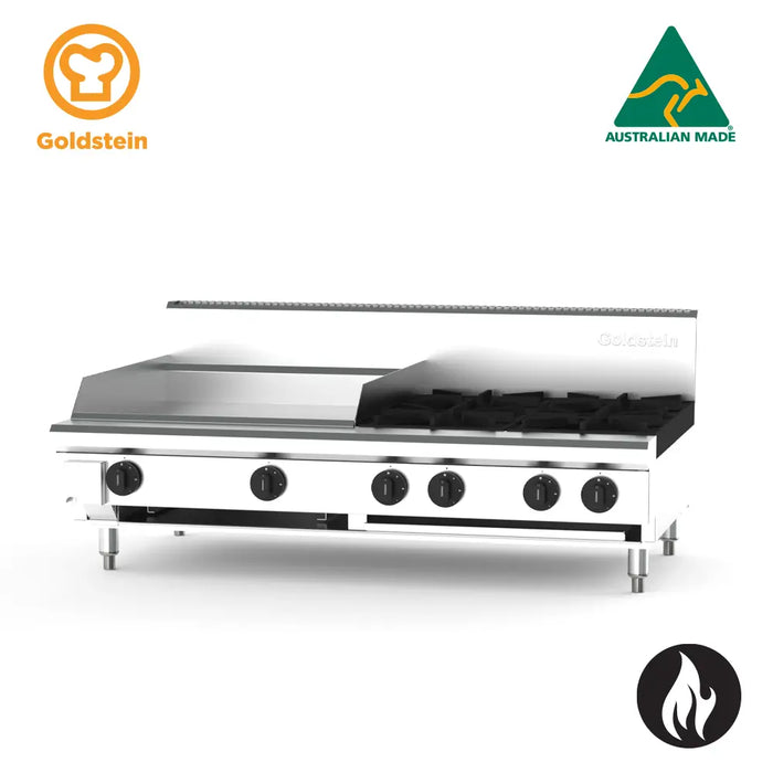 Goldstein 800 SERIES 4 Burner with 600mm Griddle COOKTOPS GAS PFB24G4-X