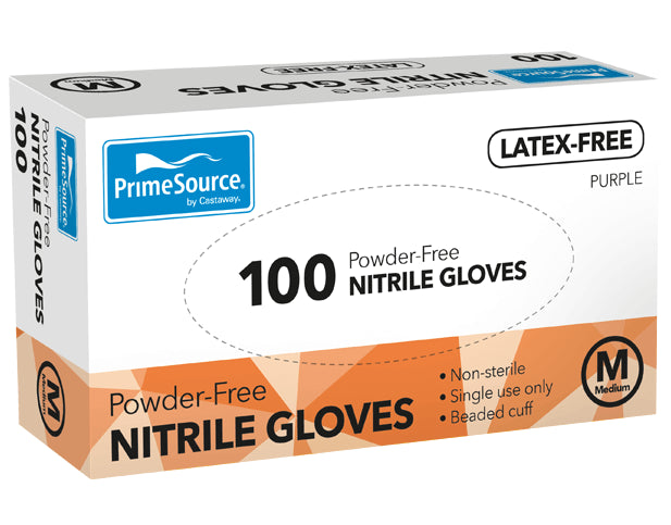 PrimeSource® Nitrile Glove - Large  | Powder Free, Latex Free | Light Purple