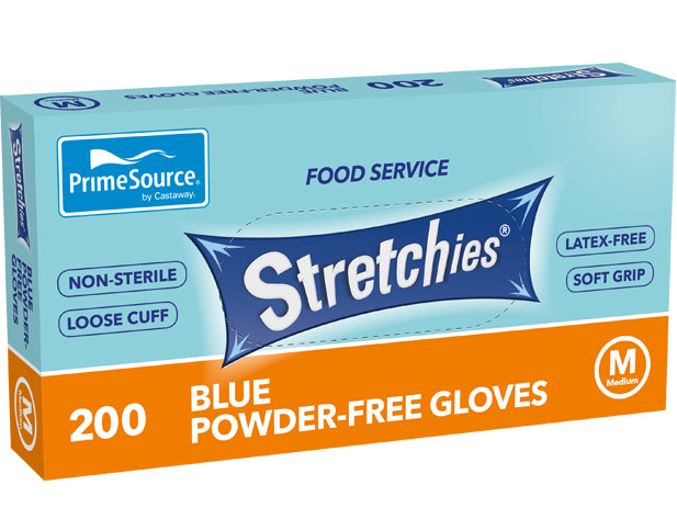 PrimeSource® Stretchies® Glove - Medium | Powder Free | Blue