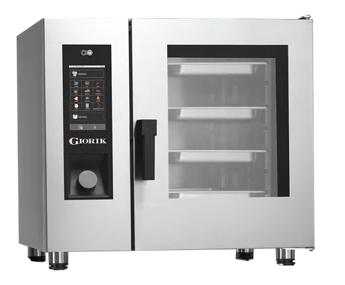 Giorik Steambox Evolution Boiler Combi Oven 6 x 1/1 GN - Electric Includes - Reverse Osmosis & Recirculating Ventless Hood SEHE061WT.RO.H