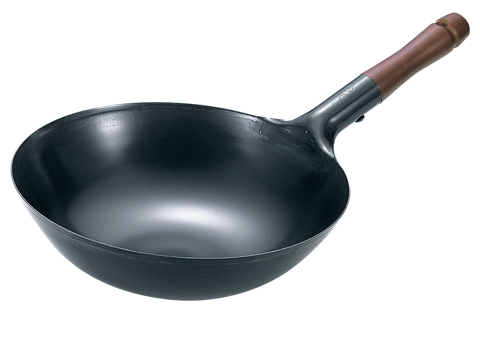 Summit Iron Beijing Wok with wooden handle 30 cm
