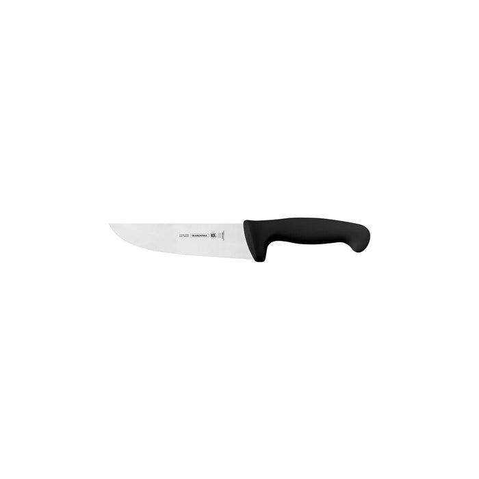 TRAMONTINA PROF BUTCHER KNIFE STRAIGHT BACK 180mm BLK H/S