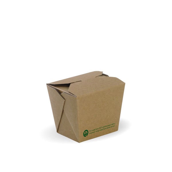 BIOPAK 240ml / 8oz BioBoard Noodle Box  1000 units