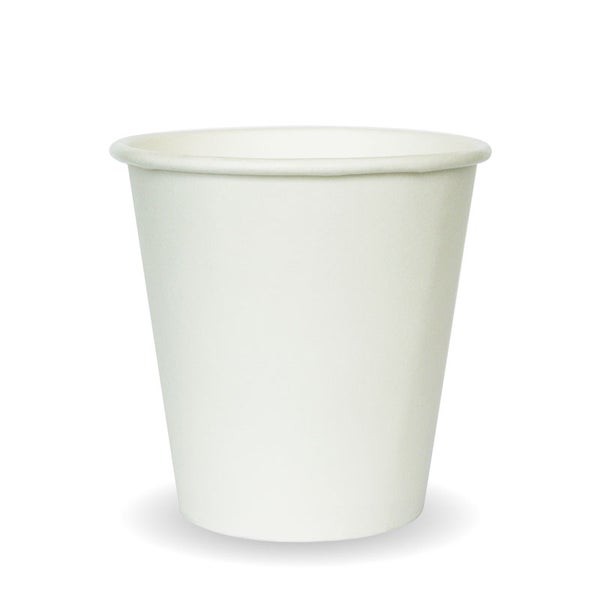 BIOPAK 230ml / 6oz (80mm) White Single Wall BioCup 1000 units