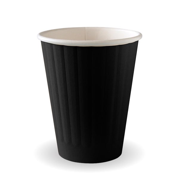 BIOPAK 255ml / 8oz (80mm) Black Double Wall BioCup 1000 Units