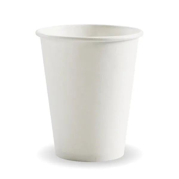 BioPack 280ml / 8oz (80mm) White PHA Single Wall BioCup 1000 Units