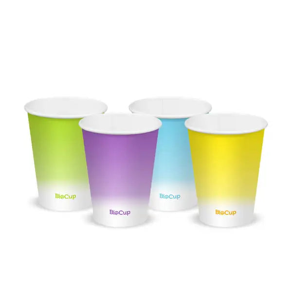 BioPack 390ml / 12oz (90mm) Coloured Cold Paper BioCup 1000 units