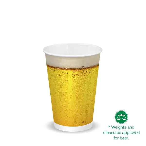 BioPack 600ml / 20oz (90mm)Beer Cold Paper BioCup 1000 units