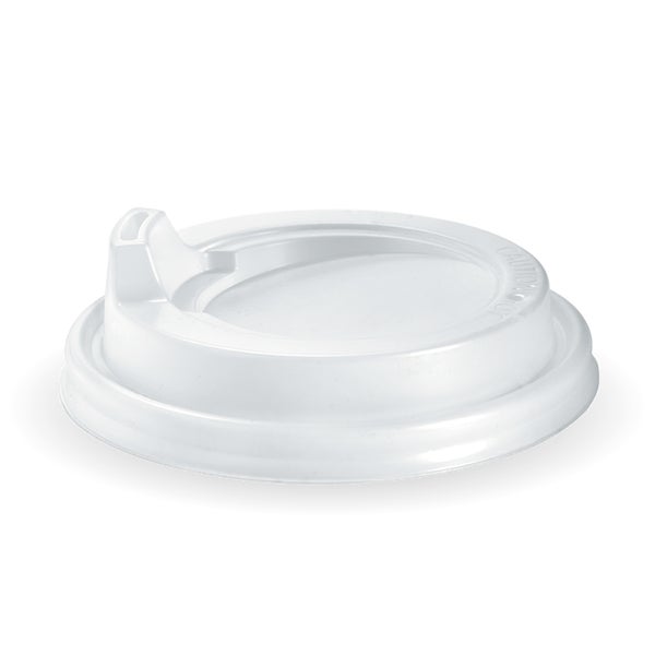 BIOPAK 90mm Large White PS Sipper BioCup Lid 100 Units