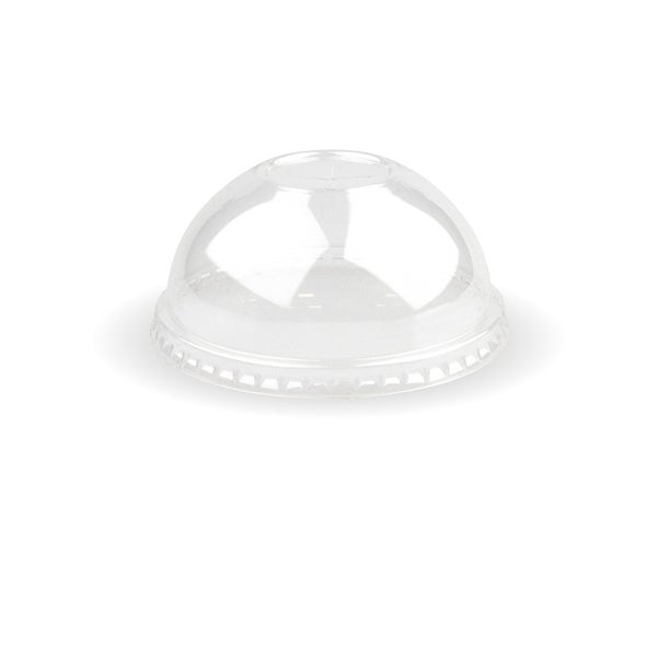 BIOPAK 90mm Clear PET Dome Cold Paper BioCup Lid 1000 Units