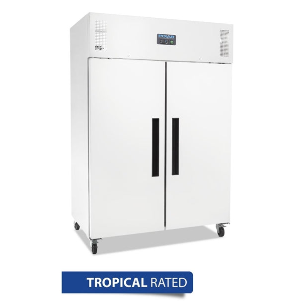 Polar G-Series Solid 2 Door Upright Freezer White Exterior - 1200Ltr DL897-A