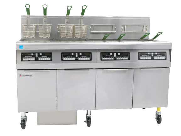 Frymaster Filtration H55 4 Full Pot w Computers Front Oil Discharge FPH455C-FD-
