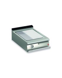 BARON 1 Burner Electric Fry Top With 2/3 Smooth 1/3 Ribbed Mild Steel Plate Q70SFT/E620