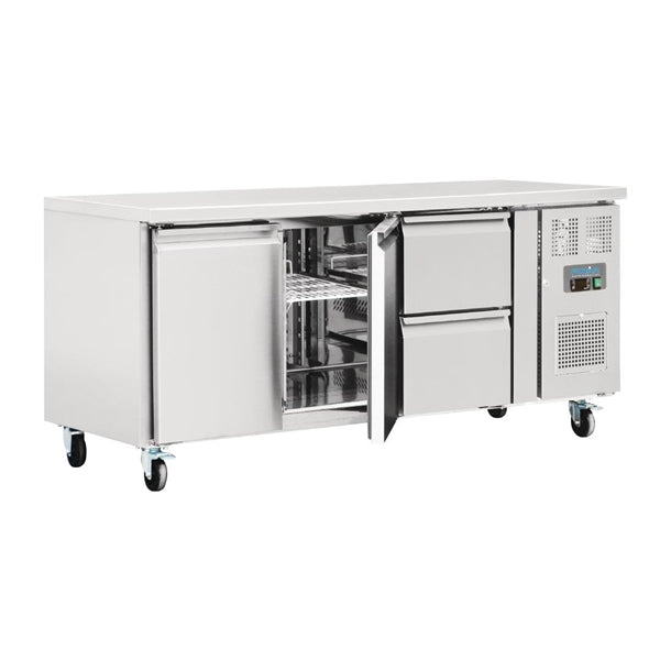 Polar U-Series Double Drawer Counter Fridge 282Ltr GD873-A