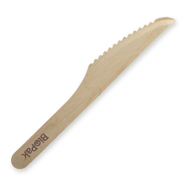 BIOPAK 16cm Coated Wood Knife 000 Units