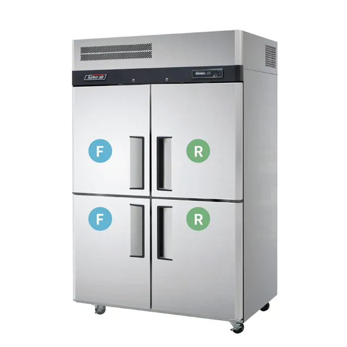 Turbo Air 2 half door Fridge 2 half door Freezer KRF45-4