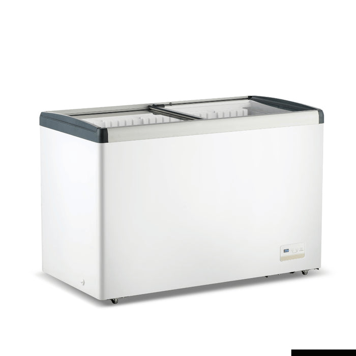 Thermaster 396L Chest Freezer with Flat Glass Sliding Lids - WD396G