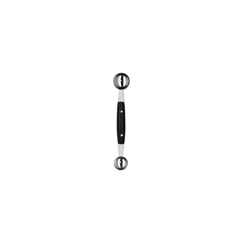 CHEF INOX MELON BALLER DOUBLE ENDED 18/8 WOODEN HDL L175mm