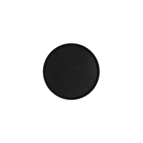 CHEF INOX ROUND TRAY NON SLIP PLASTIC 350mm BLACK