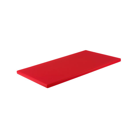 CHEF INOX CUTTING BOARD HACCP PE GN 1/1 530x325x20mm RED