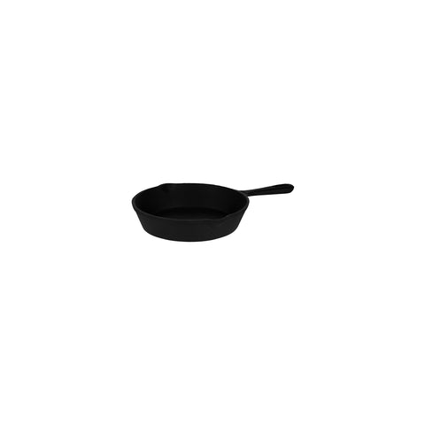 CHEF INOX ROUND FRYPAN w/SPOUT CAST IRON 190x45mm