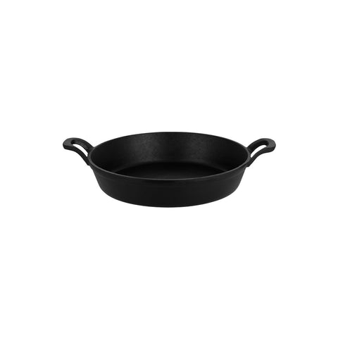 CHEF INOX ROUND GRATIN w/HDLS CAST IRON 220x45mm