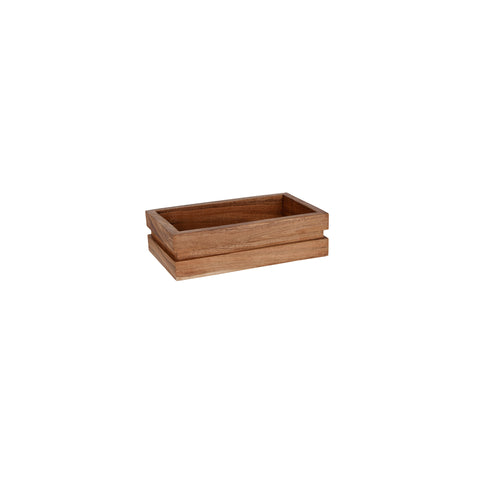 CHEF INOX SERVE DISPLAY TRAY ACACIA GN 1/4 265x162x40mm