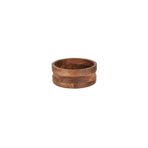 CHEF INOX SERVE ROUND BOWL w/STRAIGHT SIDES ACACIA 230x90mm