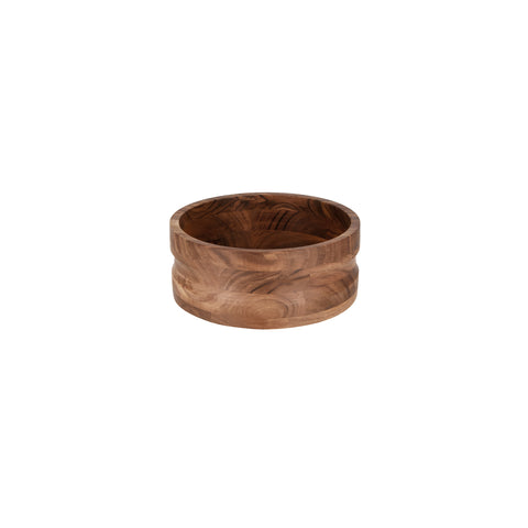 CHEF INOX SERVE ROUND BOWL w/STRAIGHT SIDES ACACIA 275x110mm