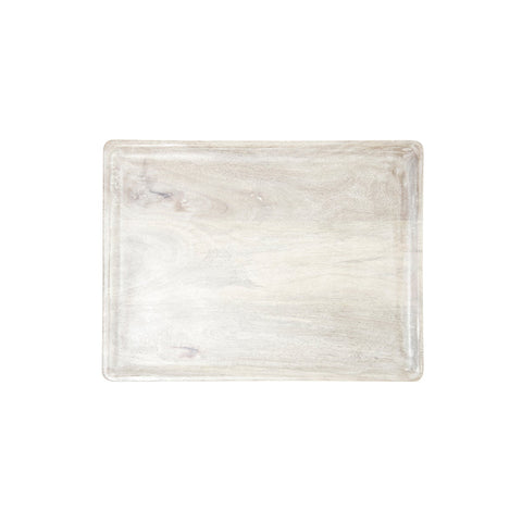 CHEF INOX RECT SERVING BOARD MANGOWOOD 350x255x15mm WHITE